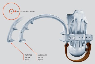 स्टील लकड़ी के पोल पर्वतारोही